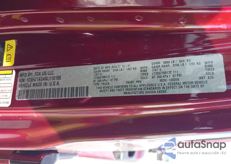 2022 Jeep Gladiator Willys Sport 4X4 из США, поврежденный, VIN 1C6HJTAG4NL110186